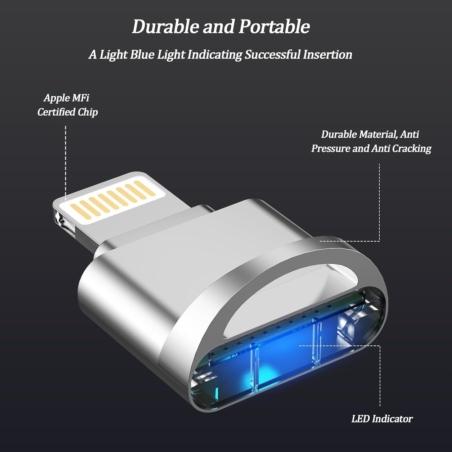 MFi Certified Lightning SD Card Reader for iPhone/iPad - Micro SD & TF Card Support, Compatible with iPhone 14/13/12/11/X Series MFi Certified Lightning SD Card Reader for iPhone/iPad - Micro SD & TF Card Support, Compatible with iPhone 14/13/12/11/X Series
